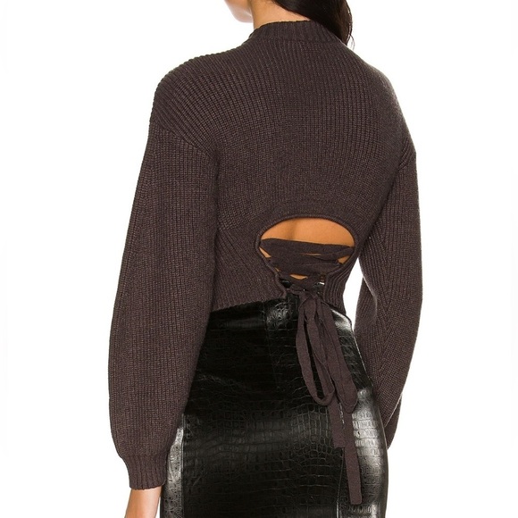 REVOLVE Sweaters - REVOLVE NBD | Reversible Lace Up Sweater